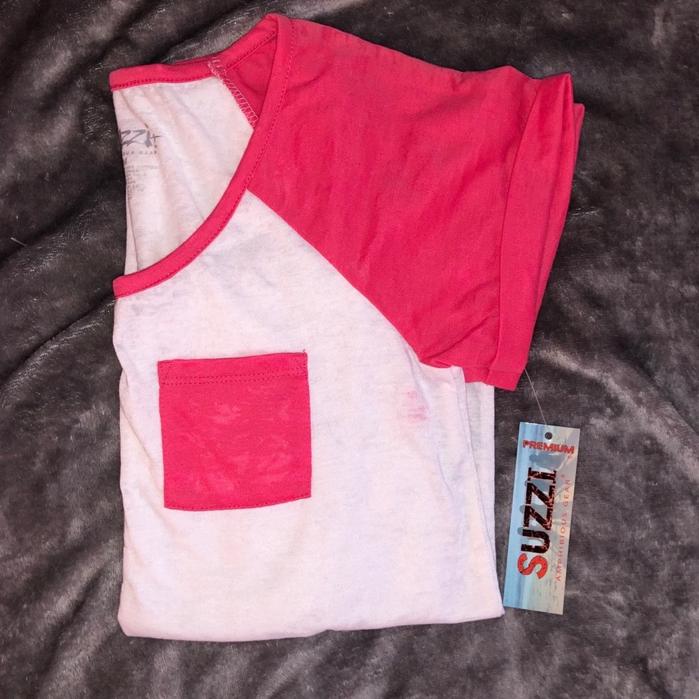 Burnout baseball tee w/ pocket